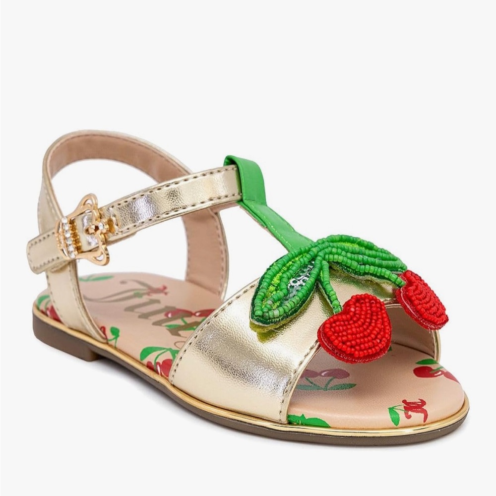 New juicy couture Gold Cherry Kids Sandals